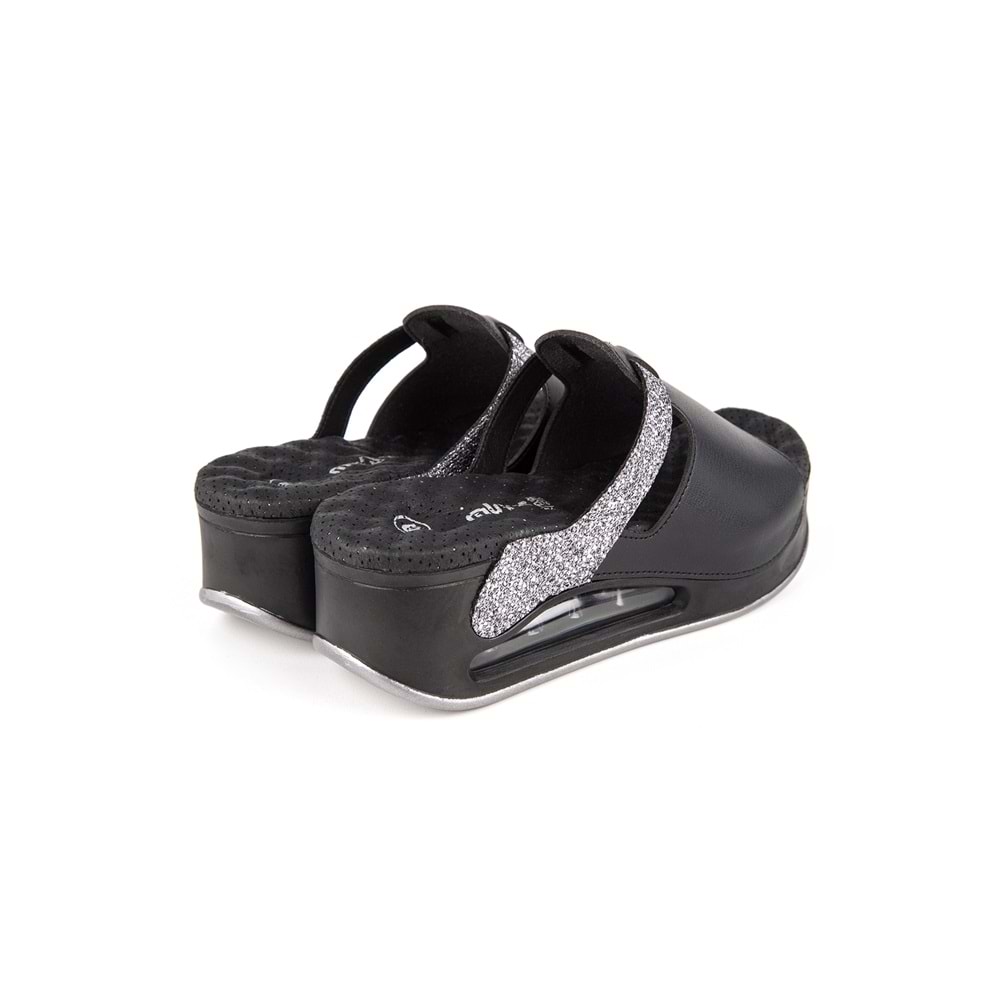 Muya Libra Airmax Tabanlı Kadın Terlik - Siyah - 36