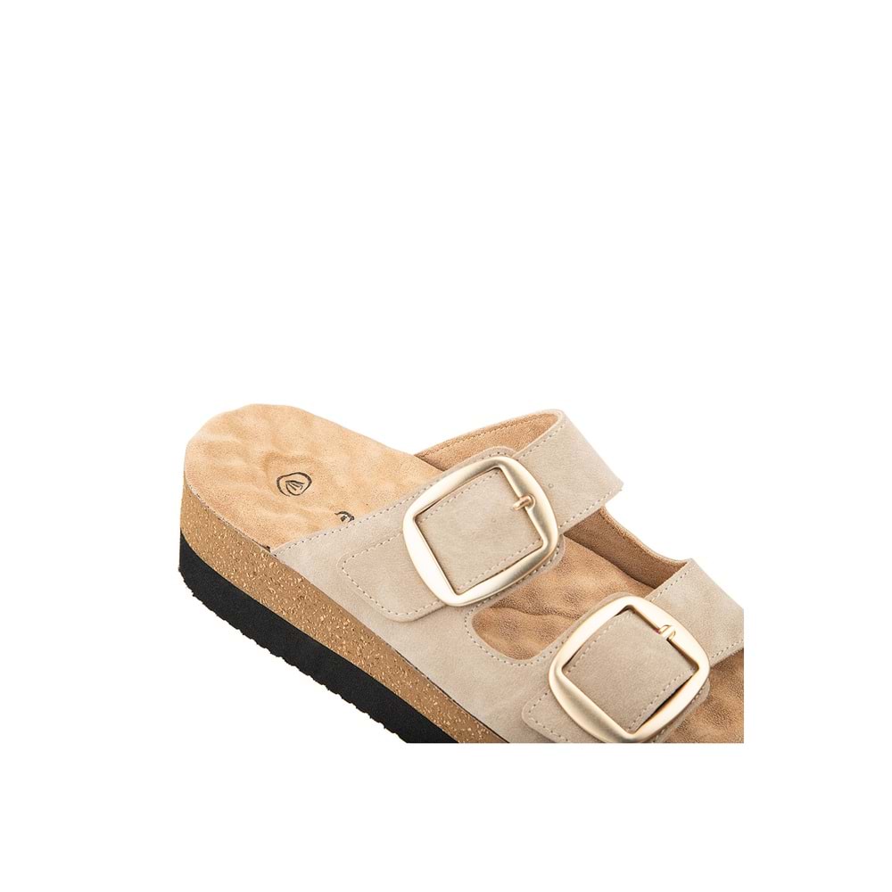 Muya Pantai Anatomik Tabanlı Kadın Terlik - Krem - 40