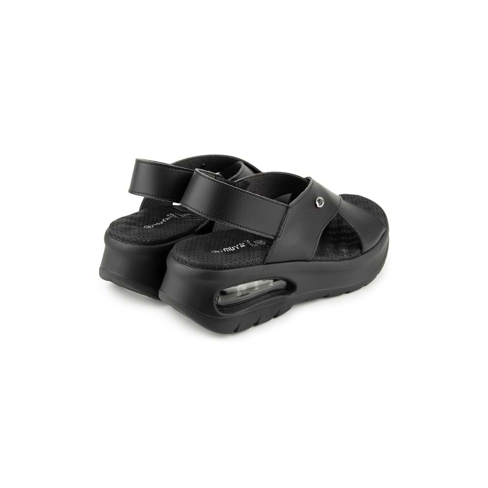 Muya Nwanwa Airmax Tabanlı Kadın Sandalet - Siyah - 40