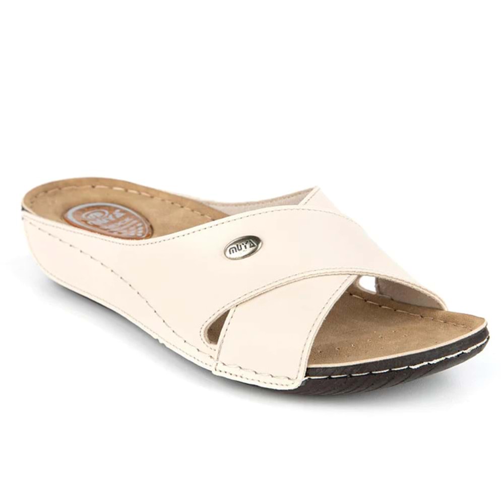 Muya Yara Tam Ortopedik Kadın Terlik - Bej - 36
