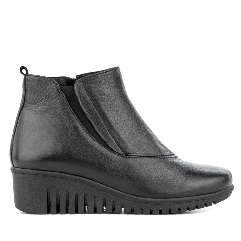 Muya Avior Ortopedik 6 Noktalı Iç Taban Hakiki Deri Kadın Bot - Siyah - 36