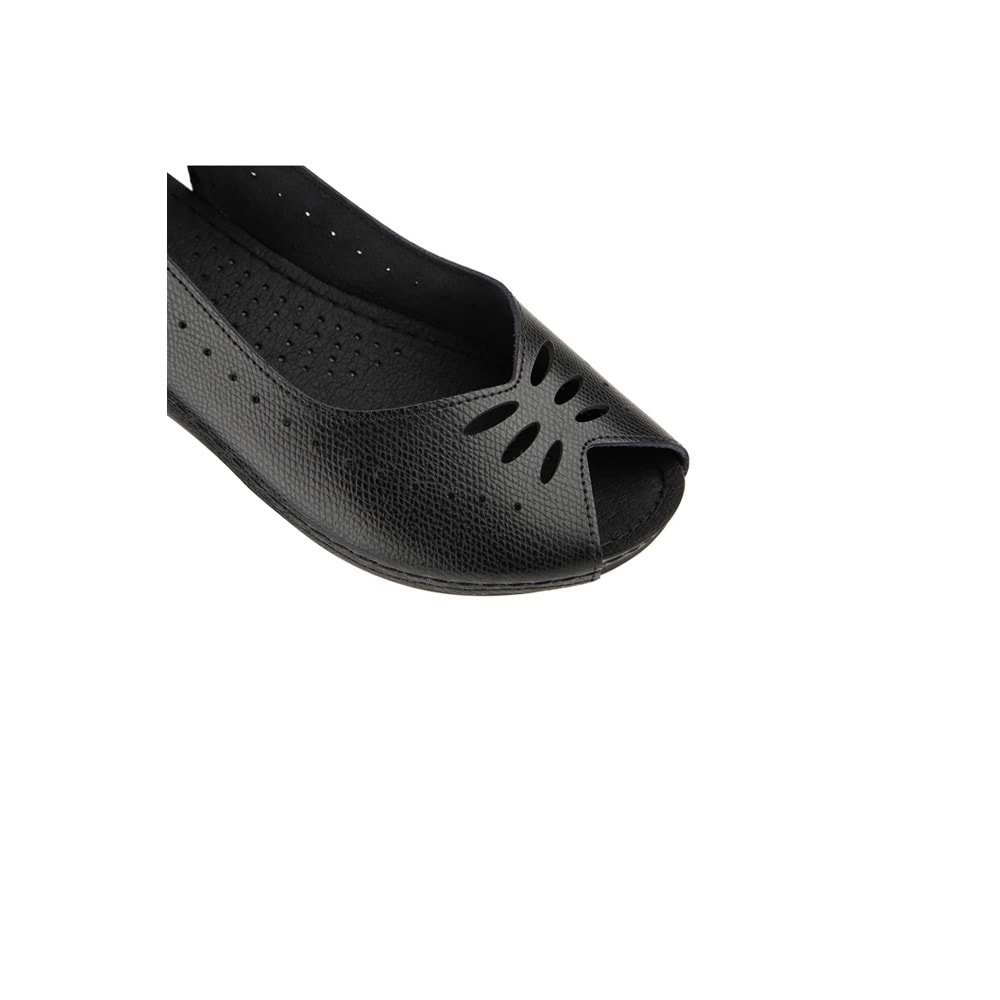 muya knotted tam ortopedik kadın sandalet - Siyah - 40