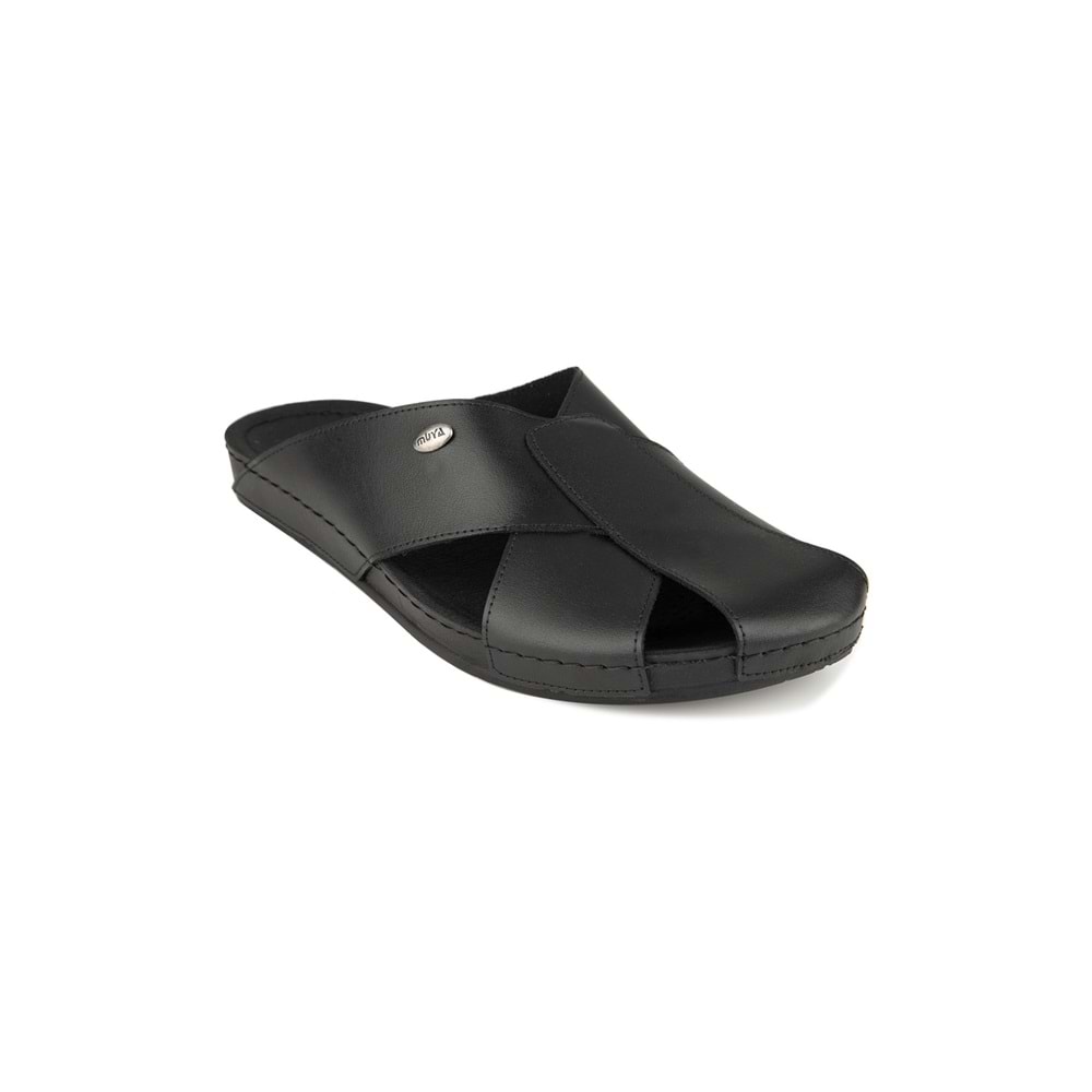 Muya İawn Tam Ortopedik Burnu Kapalı Erkek Terlik - Siyah - 40
