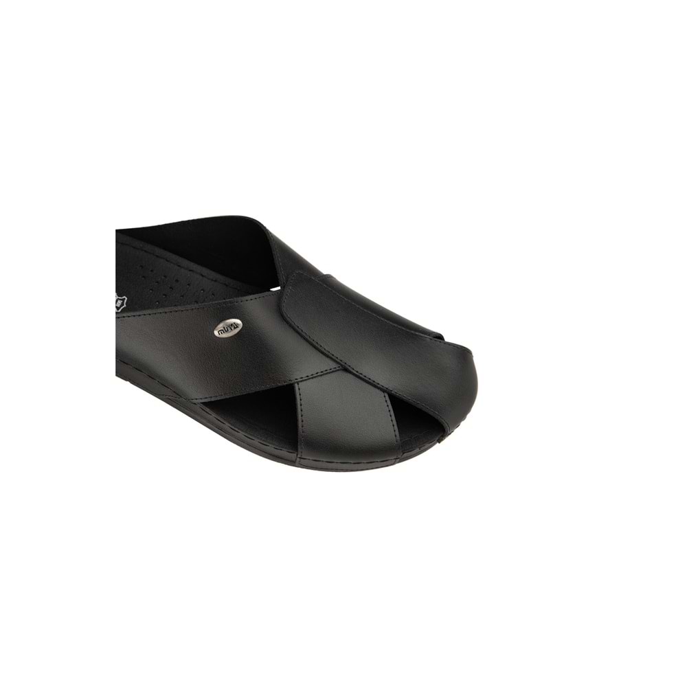 Muya İawn Tam Ortopedik Burnu Kapalı Erkek Terlik - Siyah - 40