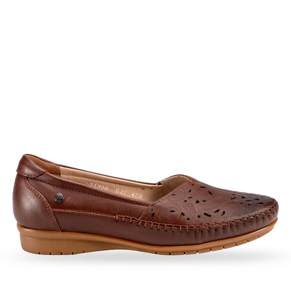 Forelli Panny Tam Ortopedik İçi Dışı Hakiki Deri Yazlık Ayakkabı - Forelli - Panny - Taba - 40