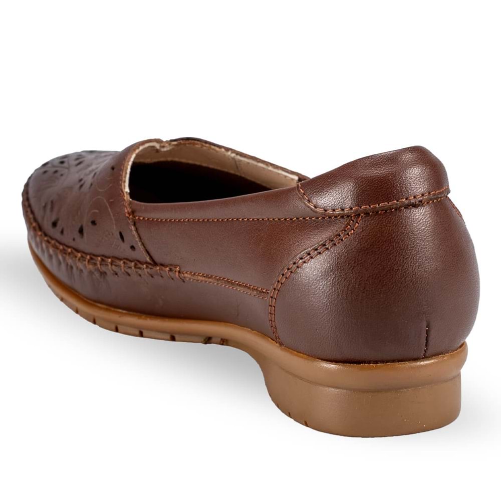 Forelli Panny Tam Ortopedik İçi Dışı Hakiki Deri Yazlık Ayakkabı - Forelli - Panny - Taba - 40