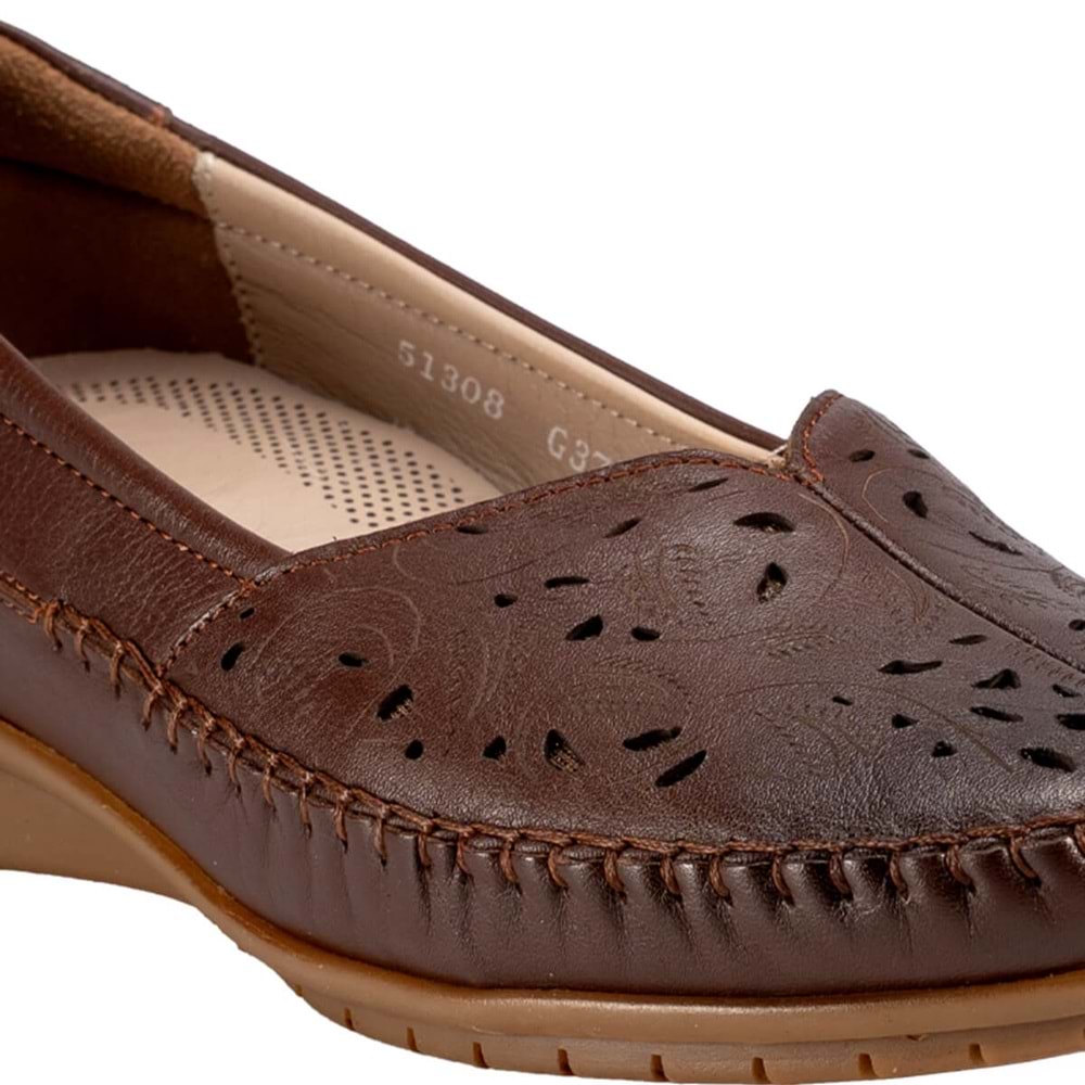 Forelli Panny Tam Ortopedik İçi Dışı Hakiki Deri Yazlık Ayakkabı - Forelli - Panny - Taba - 40