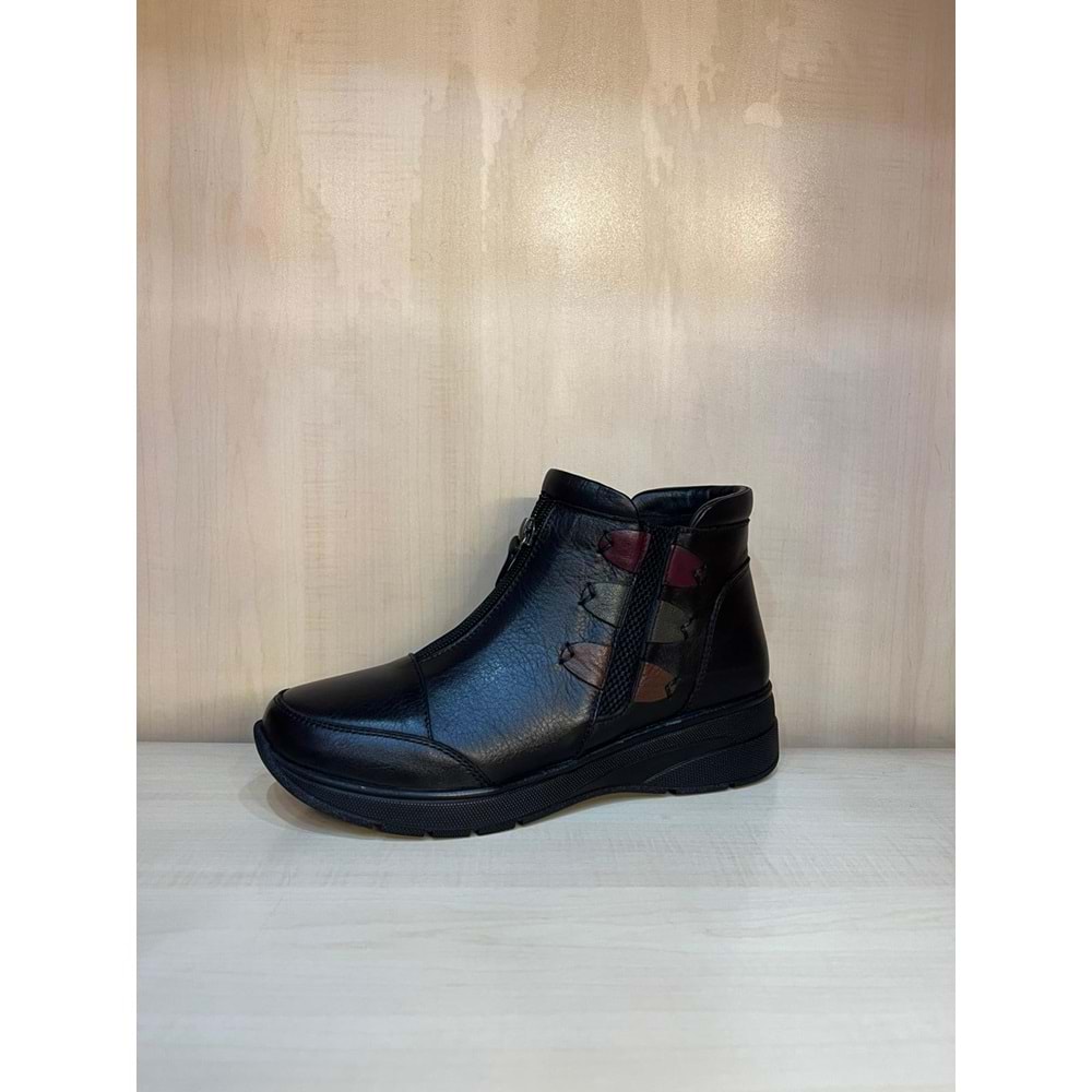 Kristal Dr.291 Tam Ortopedik İçi Sıcak Astar Dışı Komple Deri Kadın Bot - Kristal - Dr.291 - Siyah - 40