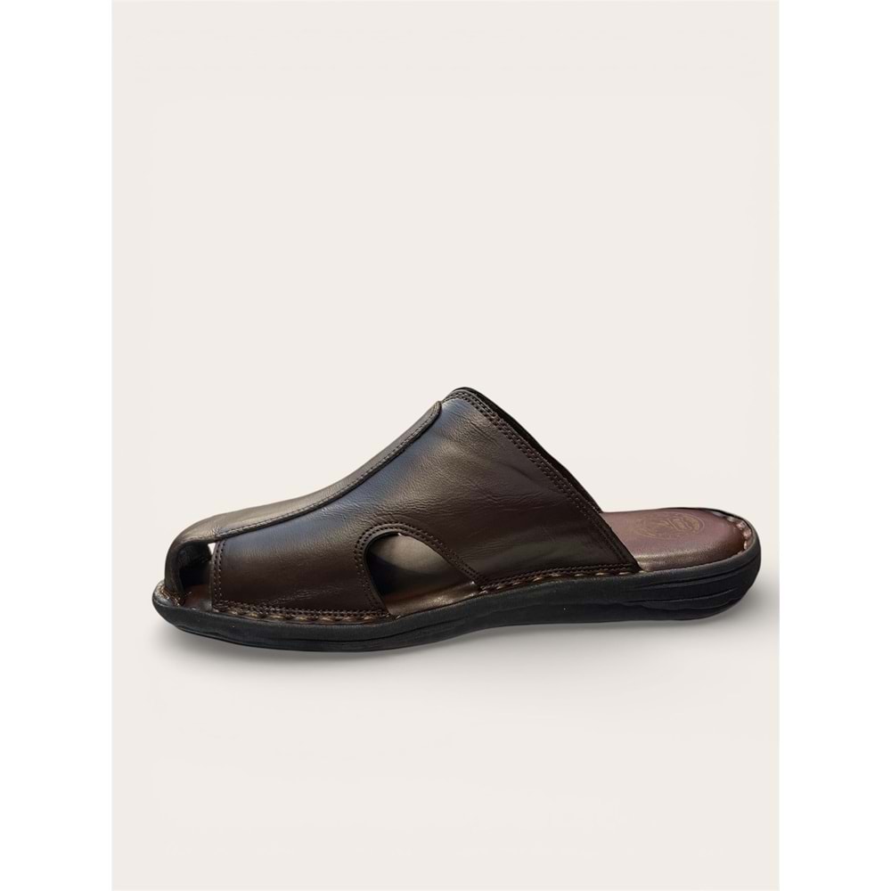 kristal kr.340 tam ortopedik deri kapalı terlik - Kristal - Kr.340 - Kahverengi - 40