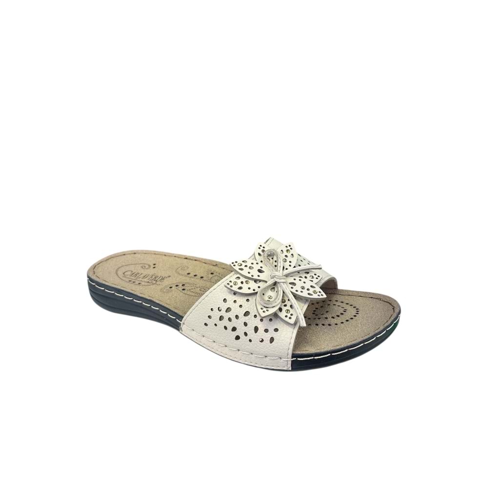 Carla Verde Tam Ortopedik Kadın Terlik - Carla Verde - 5780.56 - Bej - 40