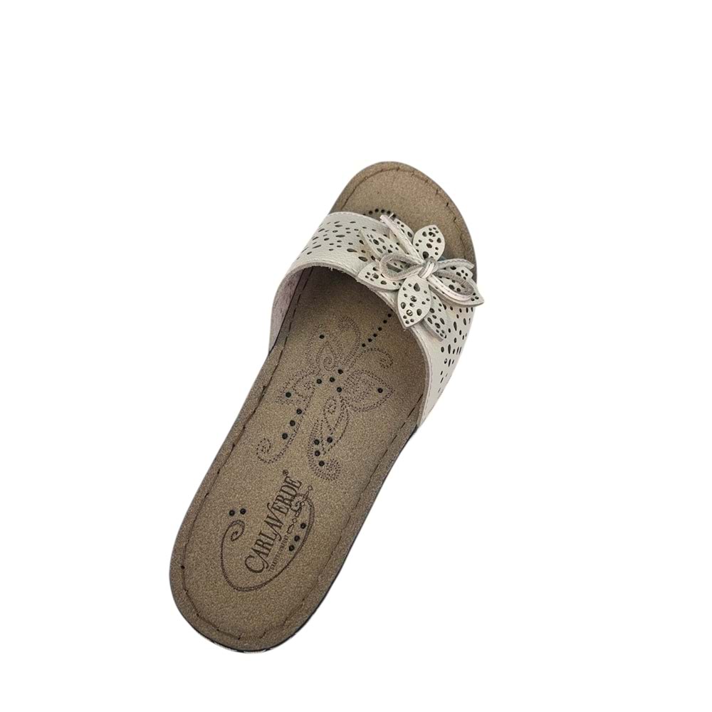 Carla Verde Tam Ortopedik Kadın Terlik - Carla Verde - 5780.56 - Bej - 40