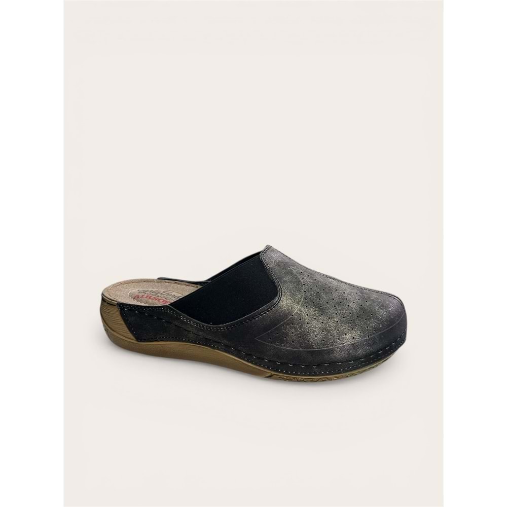 Carla Verde Tam Ortopedik Burnu Kapalı Kadın Terlik - Carla Verde - 151394.50 - Siyah - 40