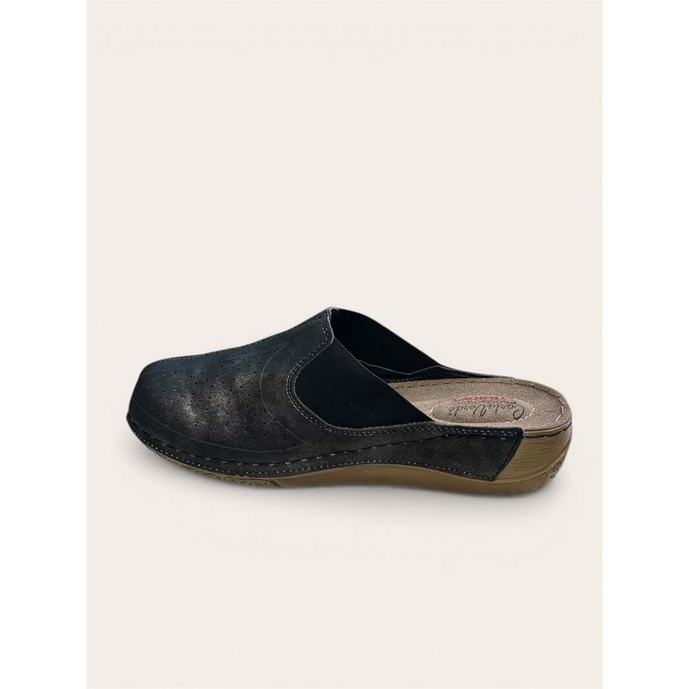 Carla Verde Tam Ortopedik Burnu Kapalı Kadın Terlik - Carla Verde - 151394.50 - Siyah - 40