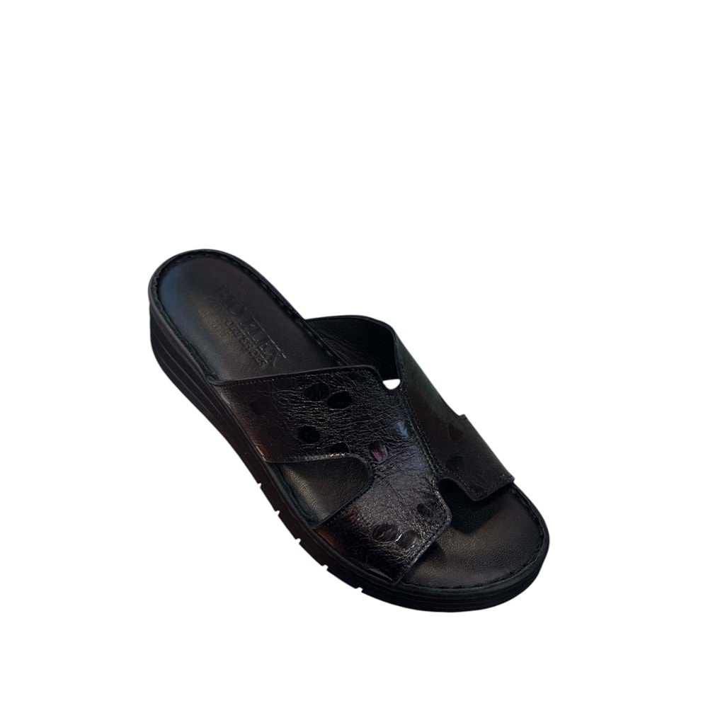 Kristal İrm.130 Tam Ortopedik İçi Dışı Deri Kadın Şık Terlik - Kristal - İrm.130 - Siyah - 40