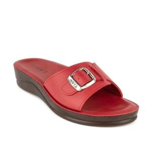 Muya Golden Anatomik Tabanlı Tokalı Kadın Terlik - Bordo - 40