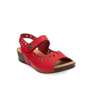 Muya Naila Anatomik Taban Topuk Dikeni Jel Destekli Topuklu Kadın Sandalet - Bordo - 41