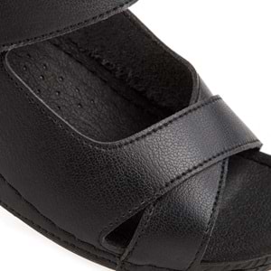 Muya Capella Anatomik Taban Jel Destekli Hafif Kadın Sandalet - Siyah - 36