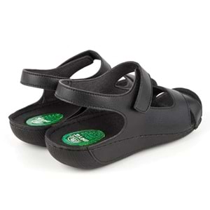 Muya Capella Anatomik Taban Jel Destekli Hafif Kadın Sandalet - Siyah - 36