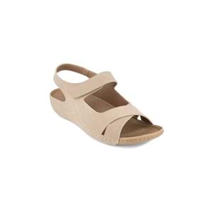 Muya Alula Anatomik Taban Hafif Kadın Sandalet - Vizon - 40