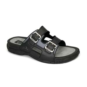 Ceyo 3200 Tam Ortopedik Çift Bantlı Erkek Terlik - Siyah - 43