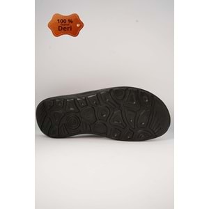 Kristal Kr.98 Anatomik Taban Hakiki Deri Erkek Terlik - Kahverengi - 40