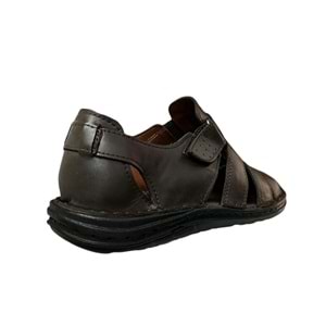 Kristal Kr.100 Anatomik Taban Önü Kapalı Hakiki Deri Erkek Sandalet - Taba - 40