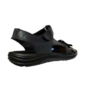 Kristal Kr.101 Anatomik Taban Hakiki Deri Erkek Sandalet - Siyah - 40