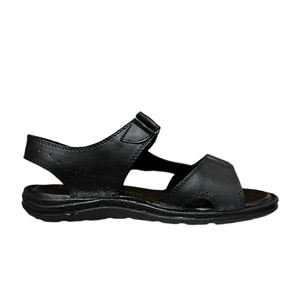 Kristal Kr.101 Anatomik Taban Hakiki Deri Erkek Sandalet - Siyah - 40