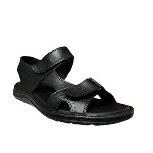 Kristal Kr.101 Anatomik Taban Hakiki Deri Erkek Sandalet - Siyah - 40