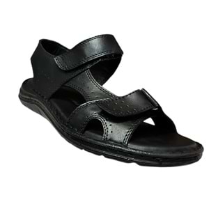 Kristal Kr.101 Anatomik Taban Hakiki Deri Erkek Sandalet - Siyah - 40