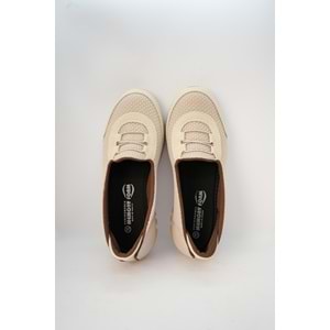 Kristal Kr.46 Anatomik Memory Taban Lastikli Kadın Ayakkabı - Bej - 37