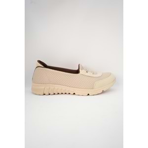 Kristal Kr.46 Anatomik Memory Taban Lastikli Kadın Ayakkabı - Bej - 37