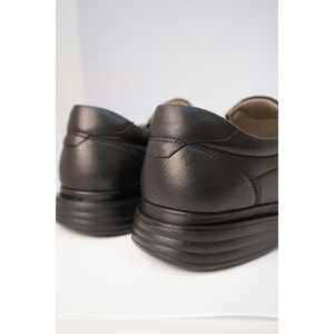 Kristal Dim.208-L Tam Ortopedik İçi Dışı Hakiki Deri Hafif Erkek Ayakkabı - Siyah - 41