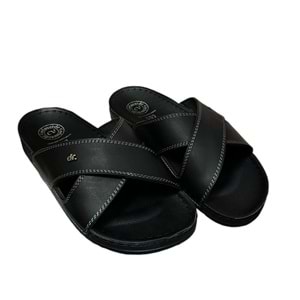 Kristal Cv.140160.50 Isl Anatomik Taban Çapraz Erkek Terlik - Siyah - 40