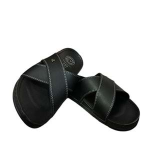 Kristal Cv.140160.50 Isl Anatomik Taban Çapraz Erkek Terlik - Siyah - 40