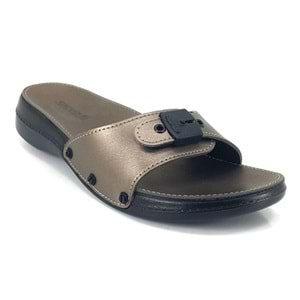 Ceyo 6500 Klasik Tam OrtopediK Kadın Terlik - Platin - 40