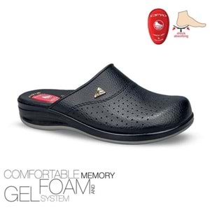 Ceyo 9844-FLEX-1 Tam Ortopedik Topuk Dikeni Jel Destekli Kaymaz Taban Sabo Kadın Terlik (35-41) - Siyah - 40