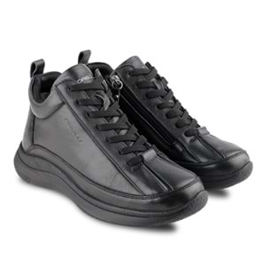 Forellı Neva-G Tam Ortopedik İçi Dışı Hakiki Deri Kadın Bot - Siyah - 37