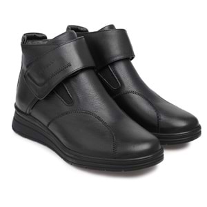 Forellı Peykan-H Tam Ortopedik İçi Dışı Hakiki Deri Kadın Bot - Siyah - 41