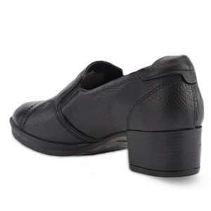 Forellı Pıloyd-G Comfort Tam Ortopedik İçi Dışı Hakiki Deri Ökçeli Kadın Ayakkabı - Siyah - 40