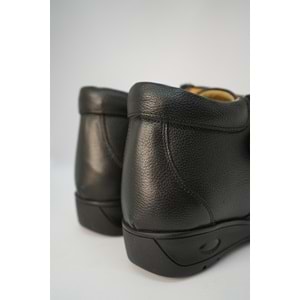 Kristal Dr.221 Tam Ortopedik Hakiki Deri Cırtlı Geniş Kalıp Kadın Bot - Siyah - 36