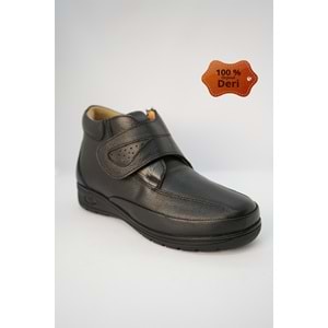 Kristal Dr.221 Tam Ortopedik Hakiki Deri Cırtlı Geniş Kalıp Kadın Bot - Siyah - 37