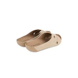 Muya Misty Anatomik Ve Hafif Taban Kadın Çapraz Terlik - Vizon - 40