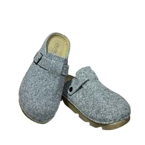 Kristal Cv.220505 Önü Kapalı Keçe Kadın Ev Terlik - Cv.220505 - Gri - 40