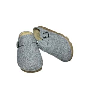 Kristal Cv.220505 Önü Kapalı Keçe Kadın Ev Terlik - Cv.220505 - Gri - 40