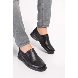 Dia 101 Tam Ortopedik İçi Dışı Hakiki Deri Diyabetik Erkek Şeker Ayakkabısı - 101 - Siyah - 39