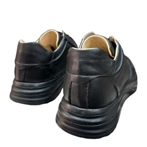 Dia 030 Diyabetik Şeker Hastaları İçin İçi Dışı Hakiki Deri Kadın Ayakkabı - 030 - Siyah - 36