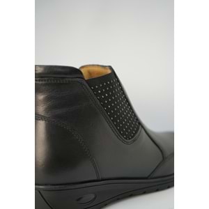 Kristal Dr.280 Tam Ortopedik Hakiki Deri Sıcak Astar Kadın Bot - Dr.280 - Siyah - 40