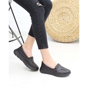 Forex Tam Ortopedik İçi Dışı Hakiki Deri Kadın Ayakkabı - Siyah - 40