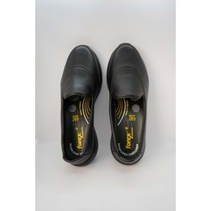 Forex Tam Ortopedik İçi Dışı Hakiki Deri Hafif Taban Kadın Ayakkabı - Siyah - 38